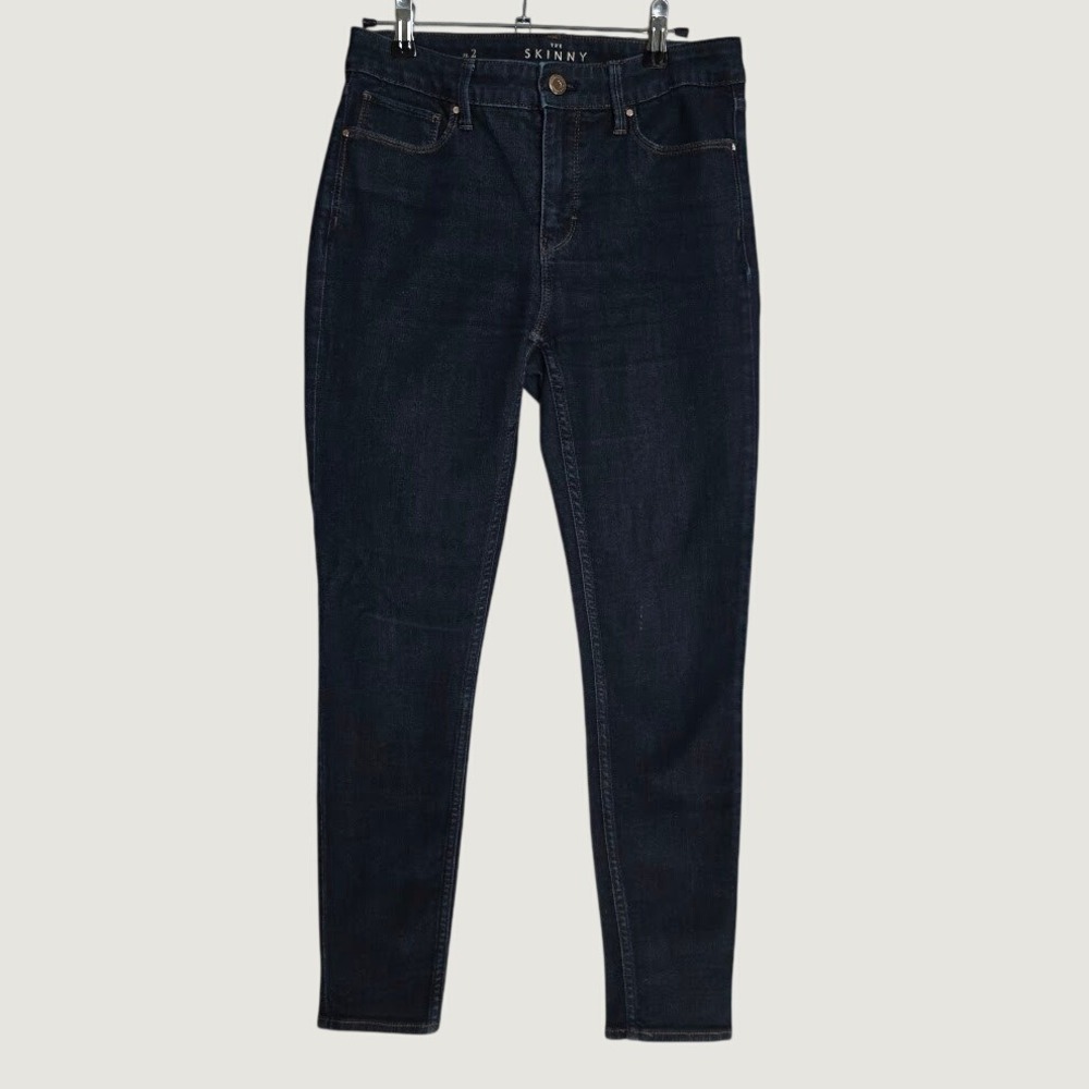 White House Black Market The Skinny Ankle Jeans Womens 2 Dark Wash Excellent
